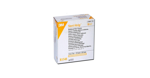 Strisce di sutura cutanea 3M R1548 Steri-Strip 25 mm x 125 mm (25 bustine x 4 strisce)