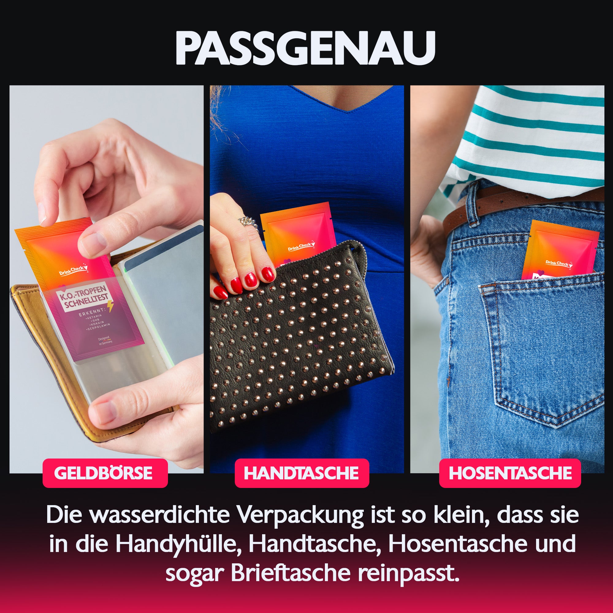 DrinkCheck Test Rapido per la Rilevazione di Ketamina, GHB, Scopolamina e Cocaina