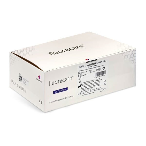 Fluorecare Test Combo 4in1 Corona, Influenza A/B & RSV, 25 pezzi