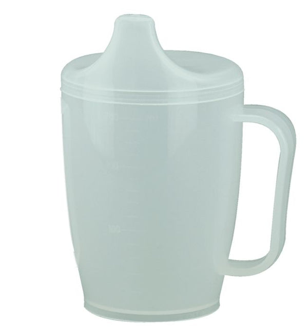 HaseMed Gelas Minum Berparuh untuk Lansia dengan Pegangan, Corong 12mm