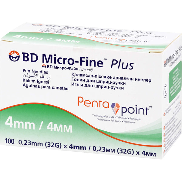 Jarum Pen BD Micro-fine+ 4 mm 0,23x4 mm, 1 Pak = 100 Buah