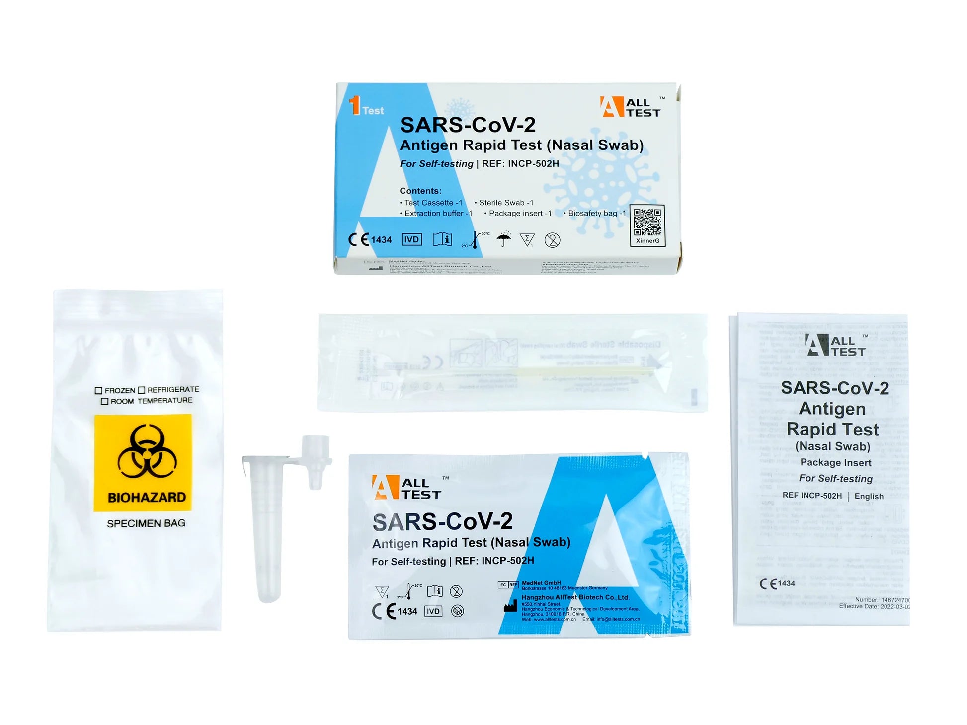 AllTest Corona Antigen Rapid Test (Nasal Swab, for Self-Testing)