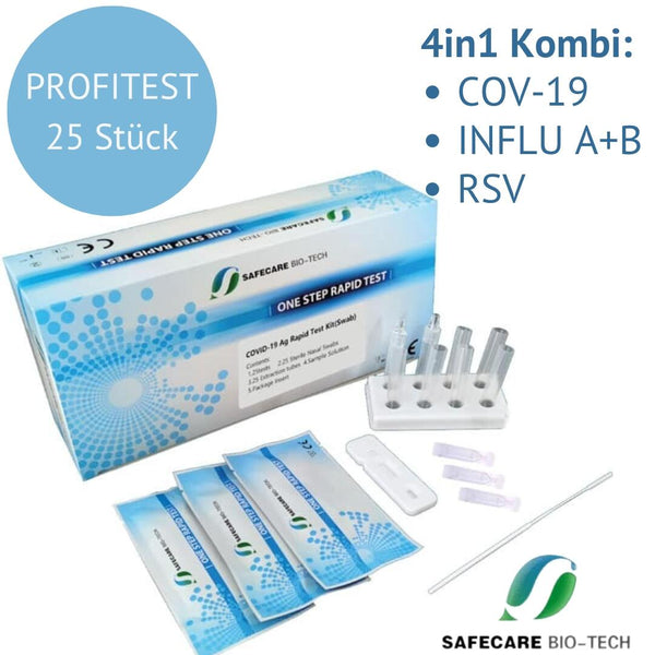 Safecare 4in1 Test rapido combinato antigene Corona/Influenza/RSV