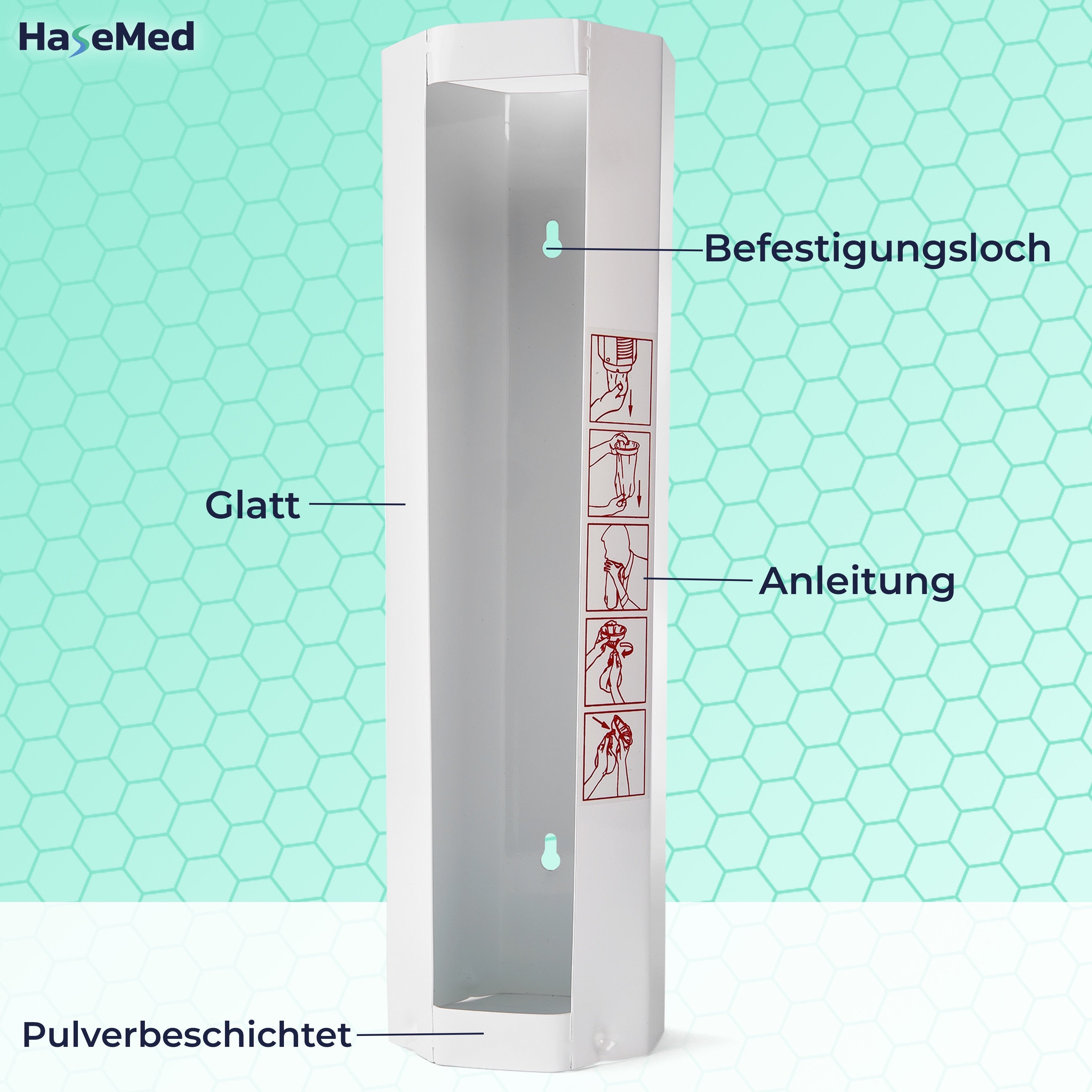 HaseMed Metalldispenser for oppkastposer størrelse: XL